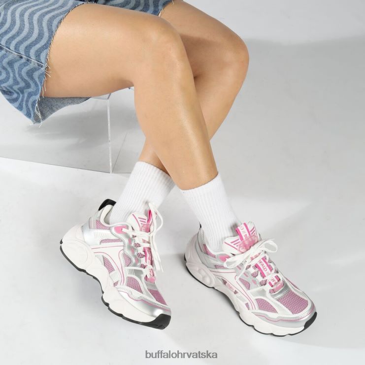 srebrna/ružičasta Buffalo cld run jog trainers nisko veganski |tenisice TDD6T239